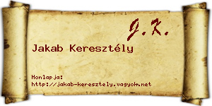 Jakab Keresztély névjegykártya