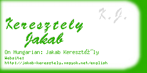 keresztely jakab business card